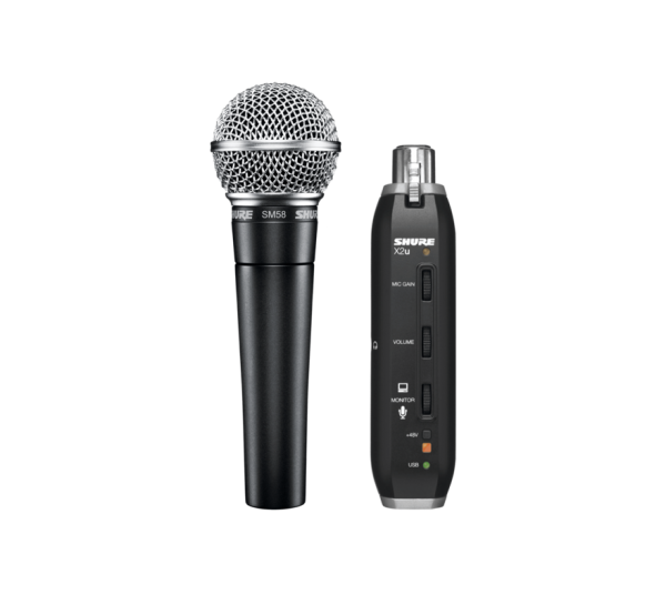 SM58+X2u kit micro+Interface XLR-USB